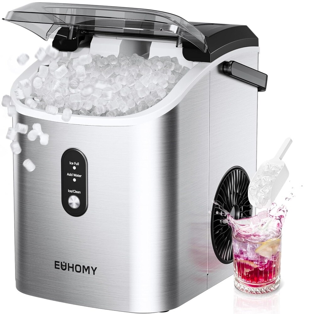 IM002-NSI 10 x 13 x 18 x 15 in. Countertop Portable Nugget Ice Maker, Silver