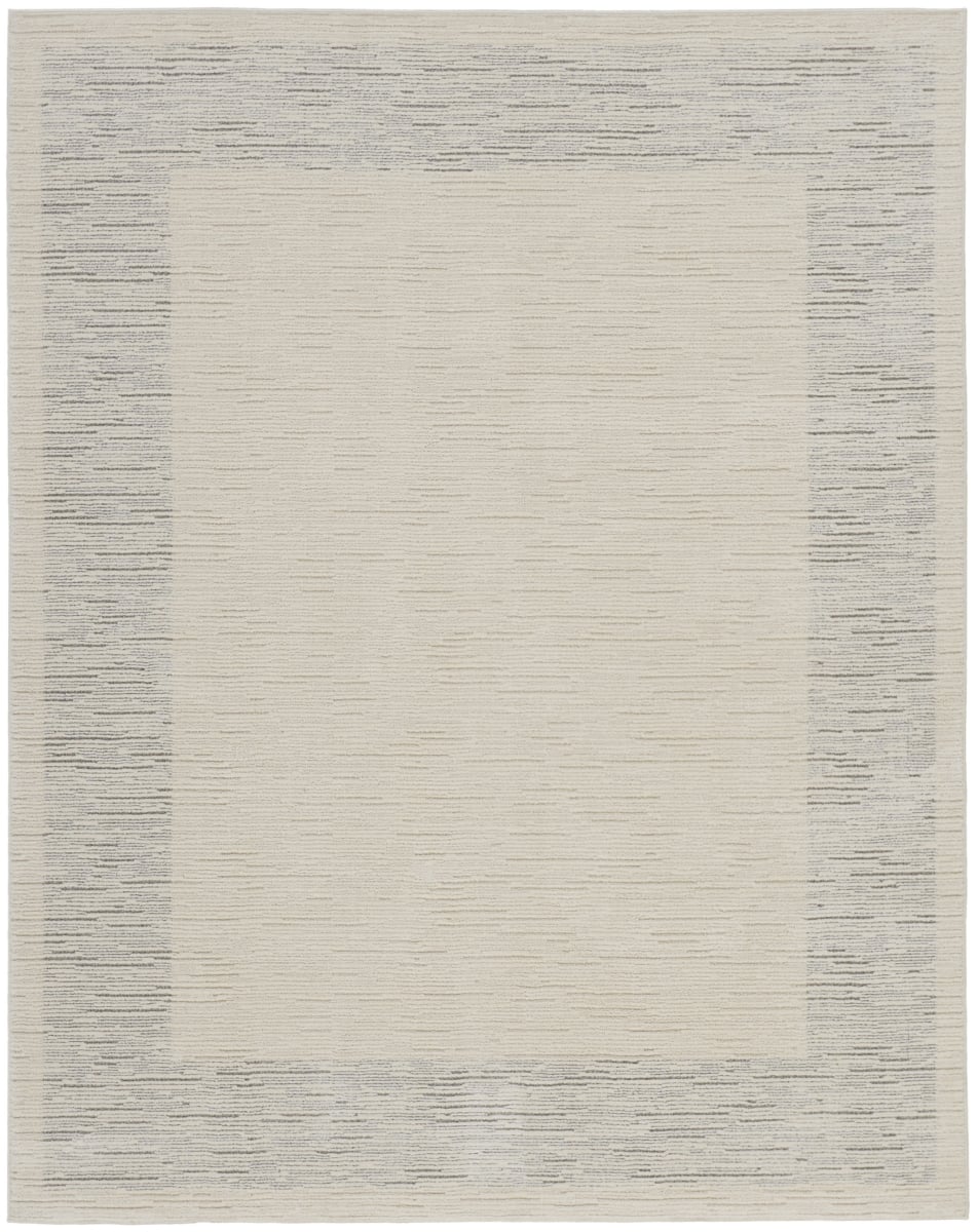 8 x 10 ft. Ivory & Gray Abstract Power Loom Rectangle Area Rug