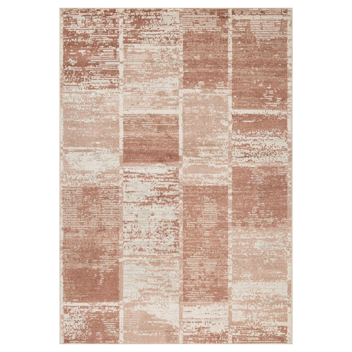 8 x 10 ft. Sand Geometric Power Loom Rectangle Area Rug with Fringe