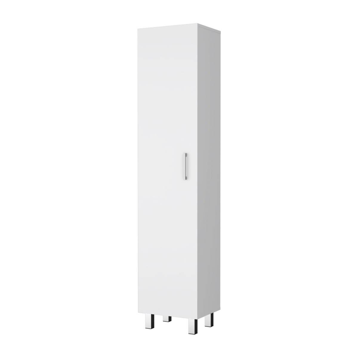 16 in. White Accent Bathroom Cabinet with Four Shelves