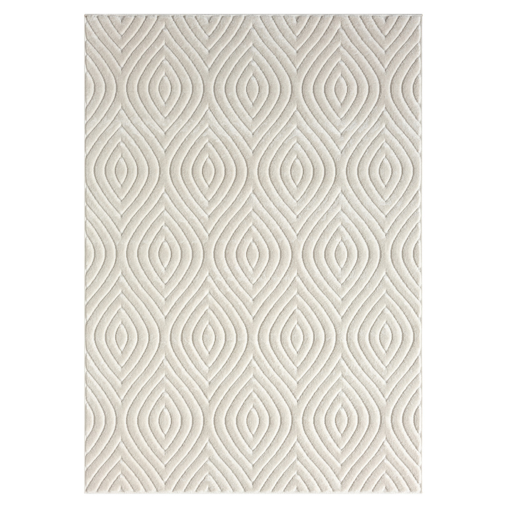 8 x 10 ft. Ivory Trellis Rectangle Area Rug