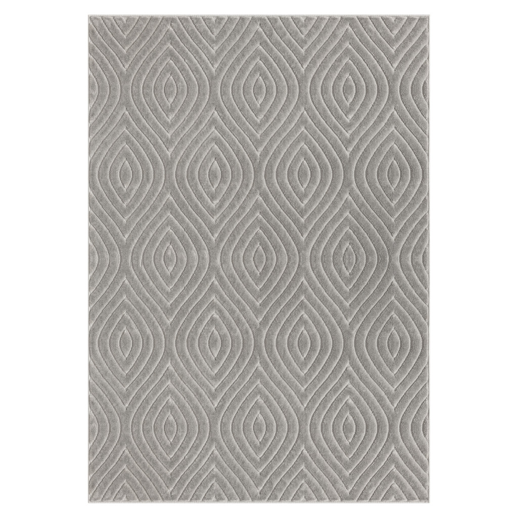 534048 8 x 10 ft. Gray Trellis Rectangle Area Rug
