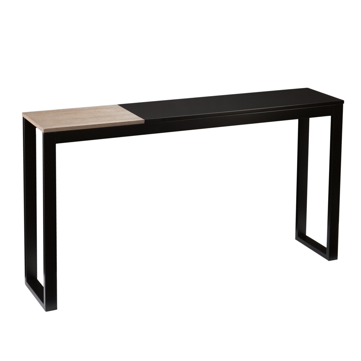 402360 56 in. Natural & Black Sled Console Table