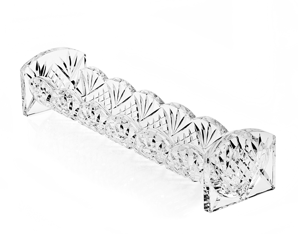Picture of HomeRoots 517511 10 in. Rectangular Cut Crystal Cracker Tray
