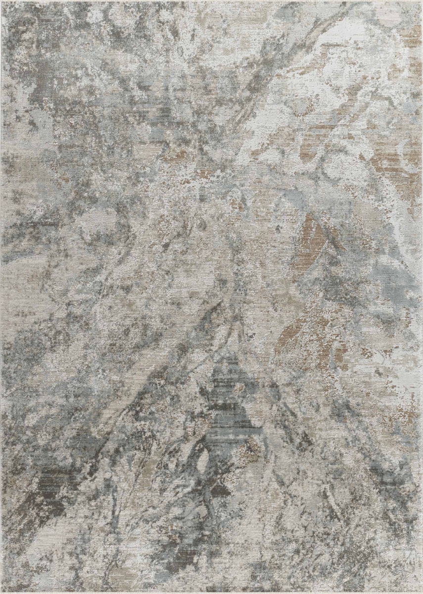 5 x 8 ft. Beige Abstract Power Loom Rectangle Area Rug