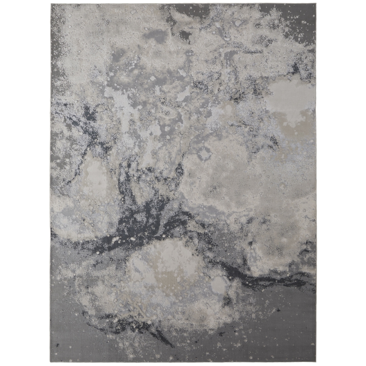 7 x 10 ft. Gray Abstract Rectangle Area Rug