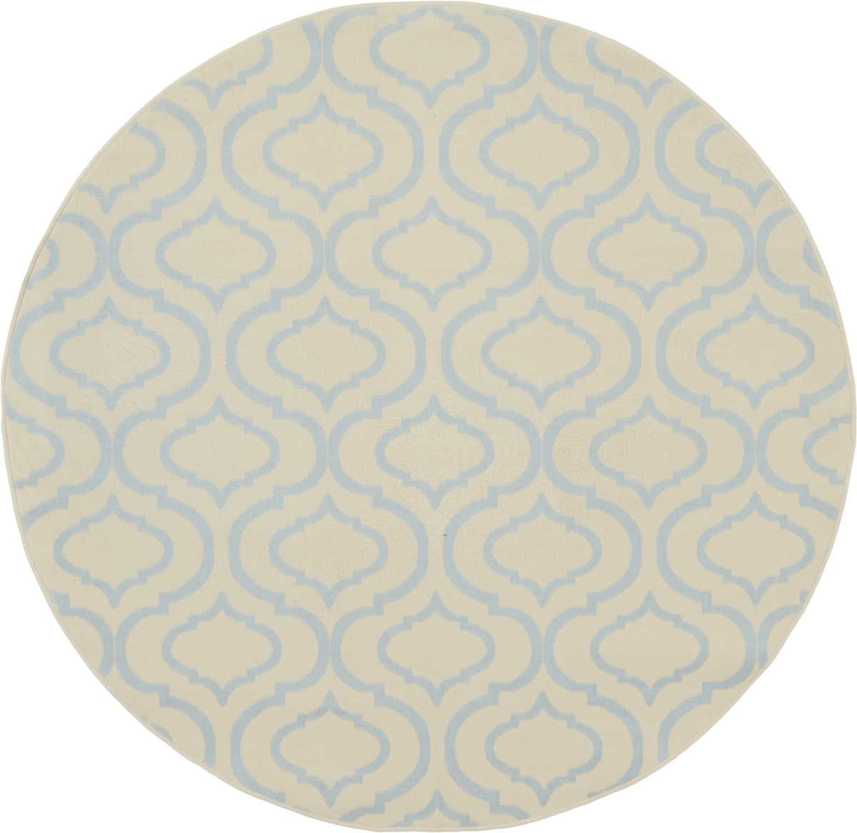 5 ft. Gray Moroccan Power Loom Round Area Rug