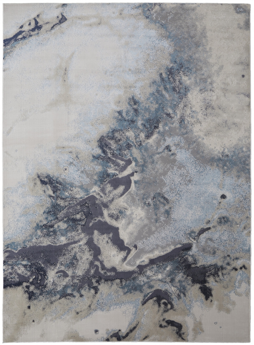 2 x 3 ft. Blue Abstract Rectangle Area Rug
