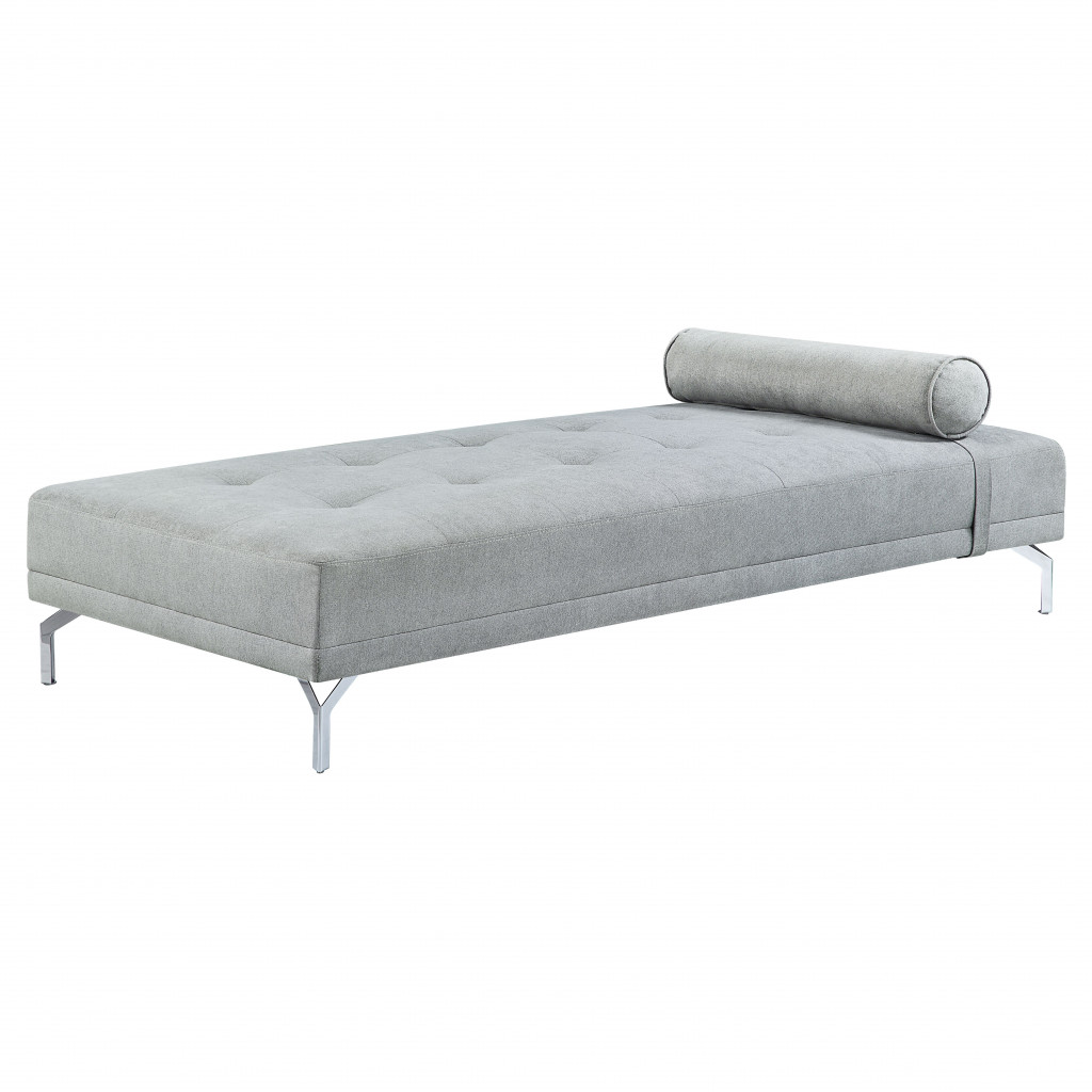 74 in. Grey Velvet & Black Sofa