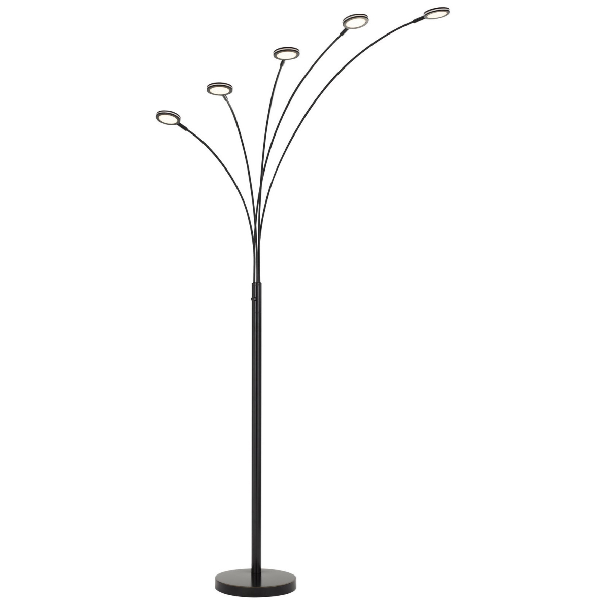 526280 72 in. Bronze Five Light LED Arc Floor Lamp