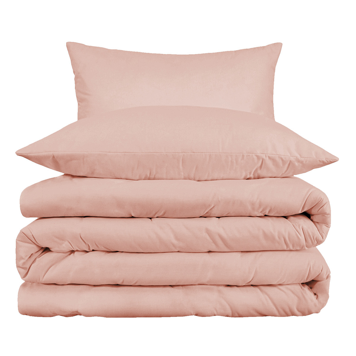528114 11 x 9 x 4.5 in. Blush King Size Cotton Blend 1000 Thread Count Washable Duvet Cover Set