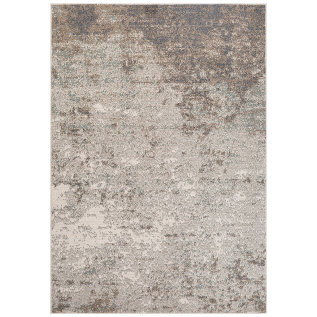 9 x 12 ft. Grey Abstract Power Loom Rectangle Area Rug