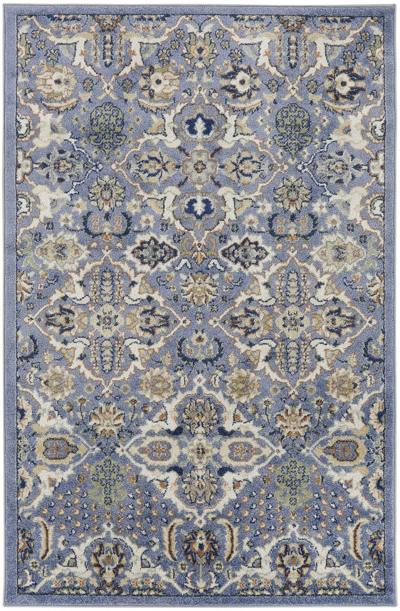 5 x 7 ft. Green & Ivory Floral Power Loom Rectangle Area Rug