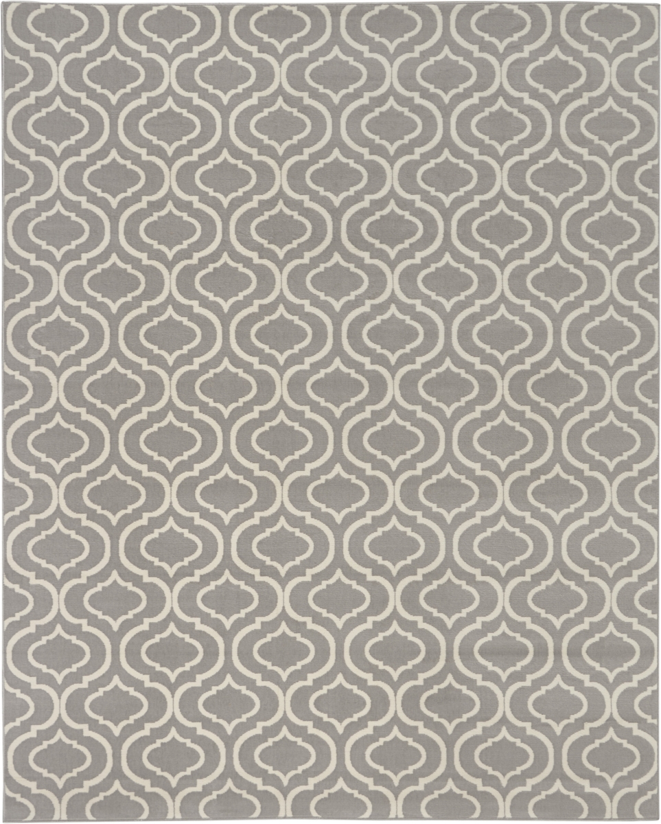 527691 8 x 10 ft. Grey Moroccan Power Loom Rectangle Area Rug