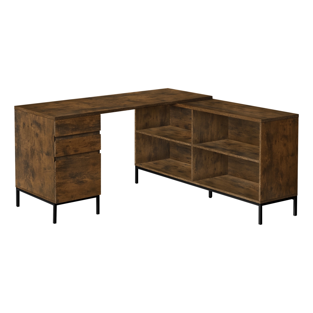 60 in. Brown & Black Computer Desk