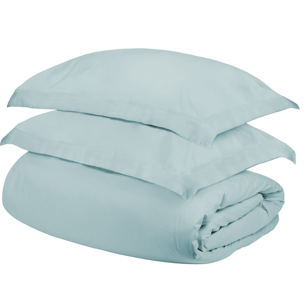 528302 10.25 x 13.13 x 3.38 in. Light Blue Queen Size Cotton Blend 400 Thread Count Washable Duvet Cover Set