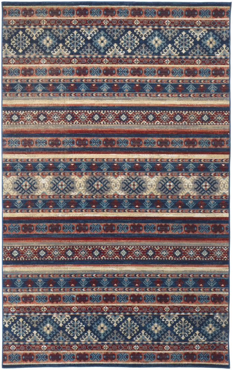 514624 13 x 15 ft. Geometric Power Loom Distressed Rectangle Area Rug