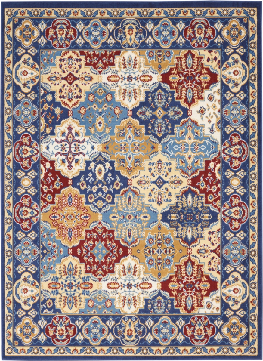 7 x 10 ft. Red Damask Power Loom Rectangle Area Rug
