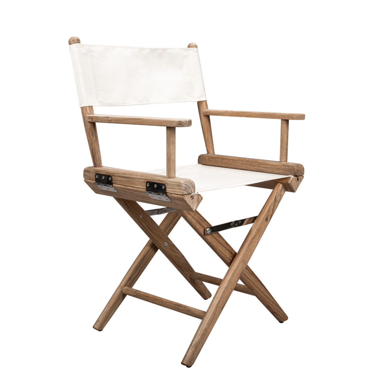 Brown & Ivory Solid Wood Director Chair