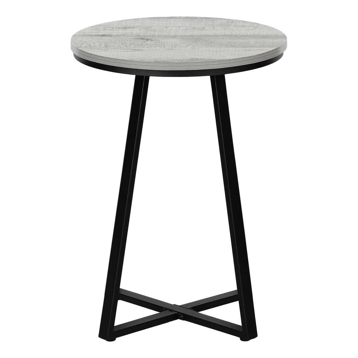 489670 22 in. Black & Grey Round End Table