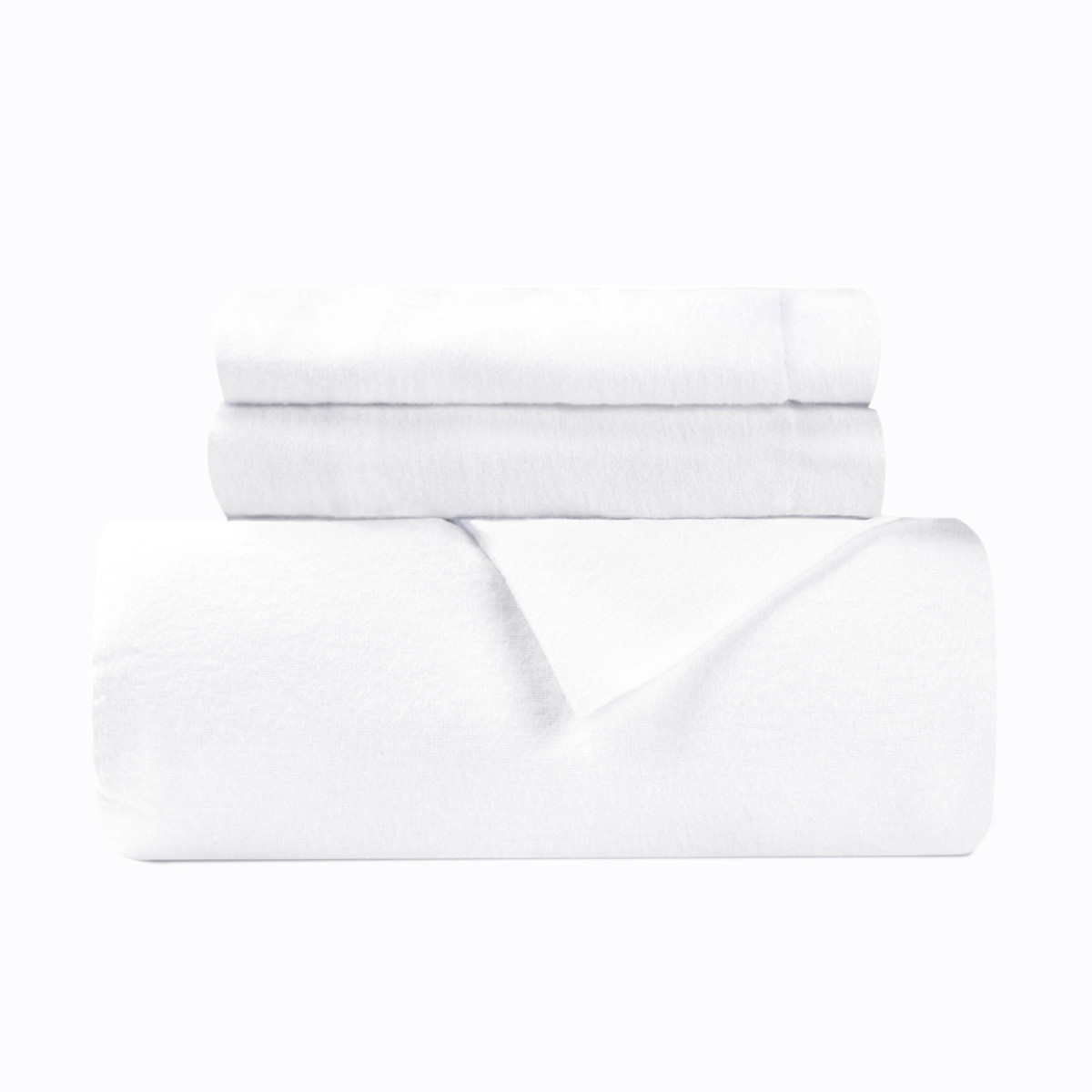 White Queen Size Cotton Blend Thread Count Washable Duvet Cover Set