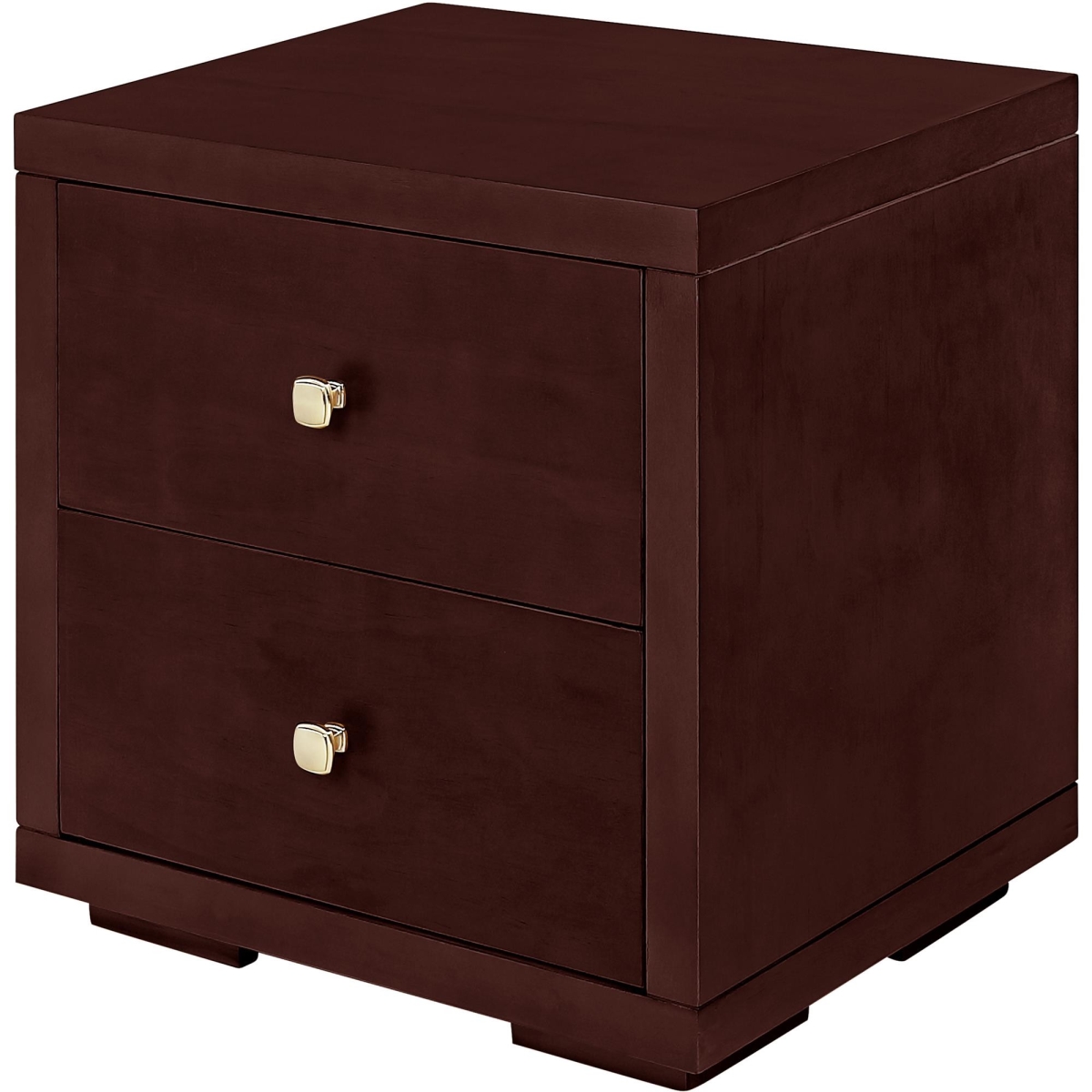 19 in. Espresso Two Drawer Nightstand