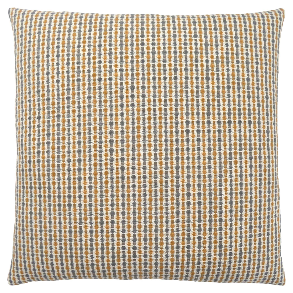 18 x 18 in. Gray & Gold Polyester Striped Zippered Pillow