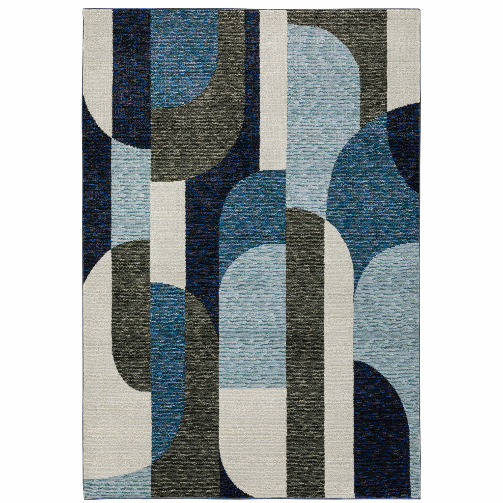 3 x 5 ft. Multi Color Geometric Power Loom Area Rug