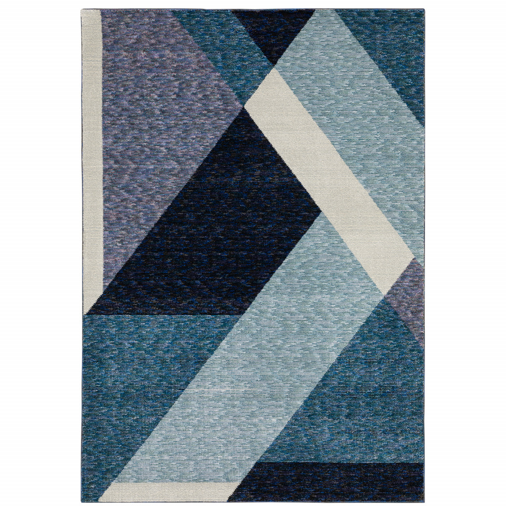 3 x 5 ft. Multi Color Geometric Power Loom Area Rug