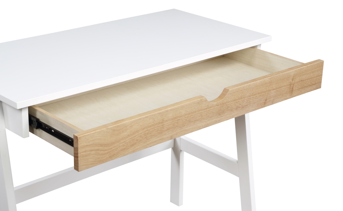 Picture of HomeRoots 530236 36 in. White & Natural Writing Desk