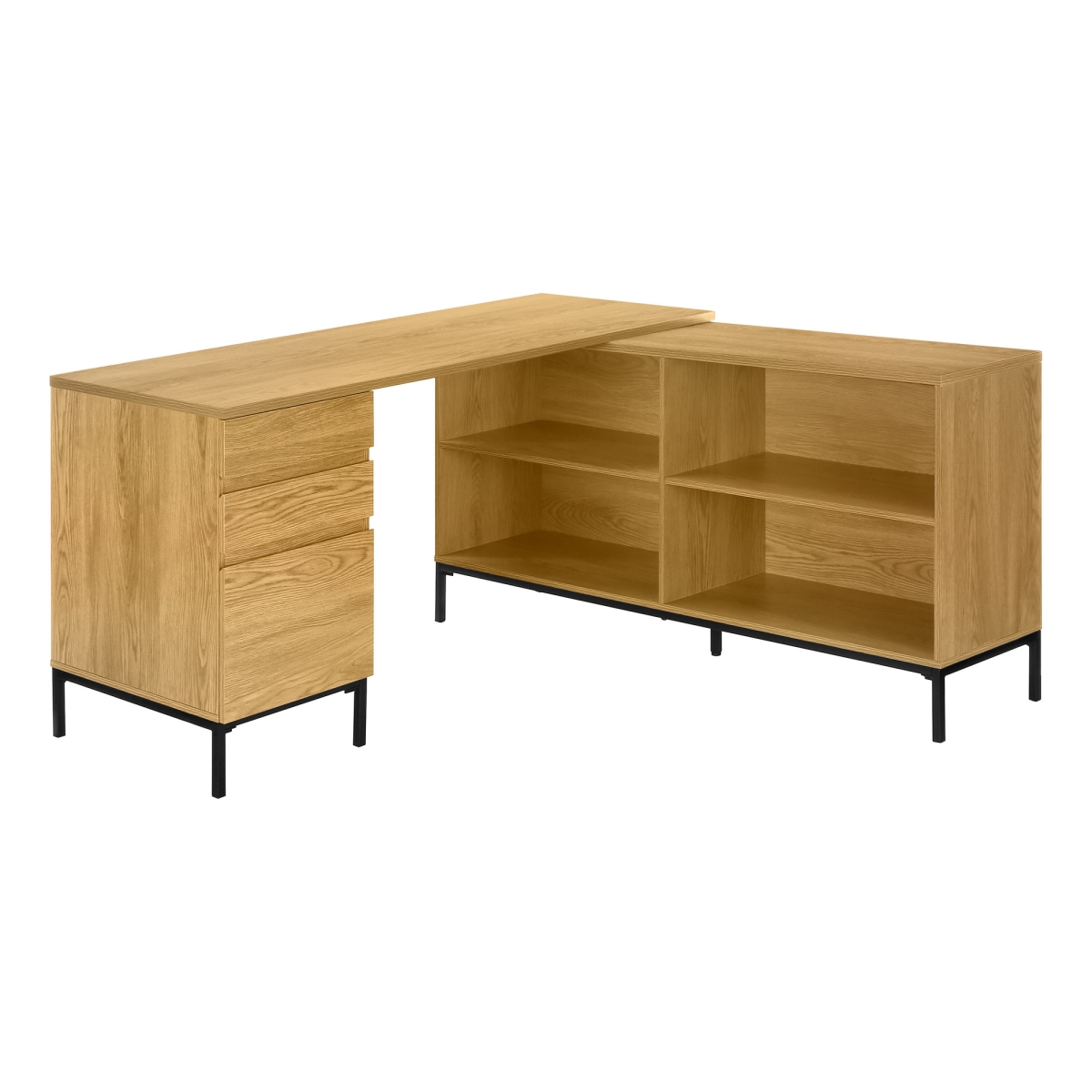 60 in. Brown & Black Computer Desk