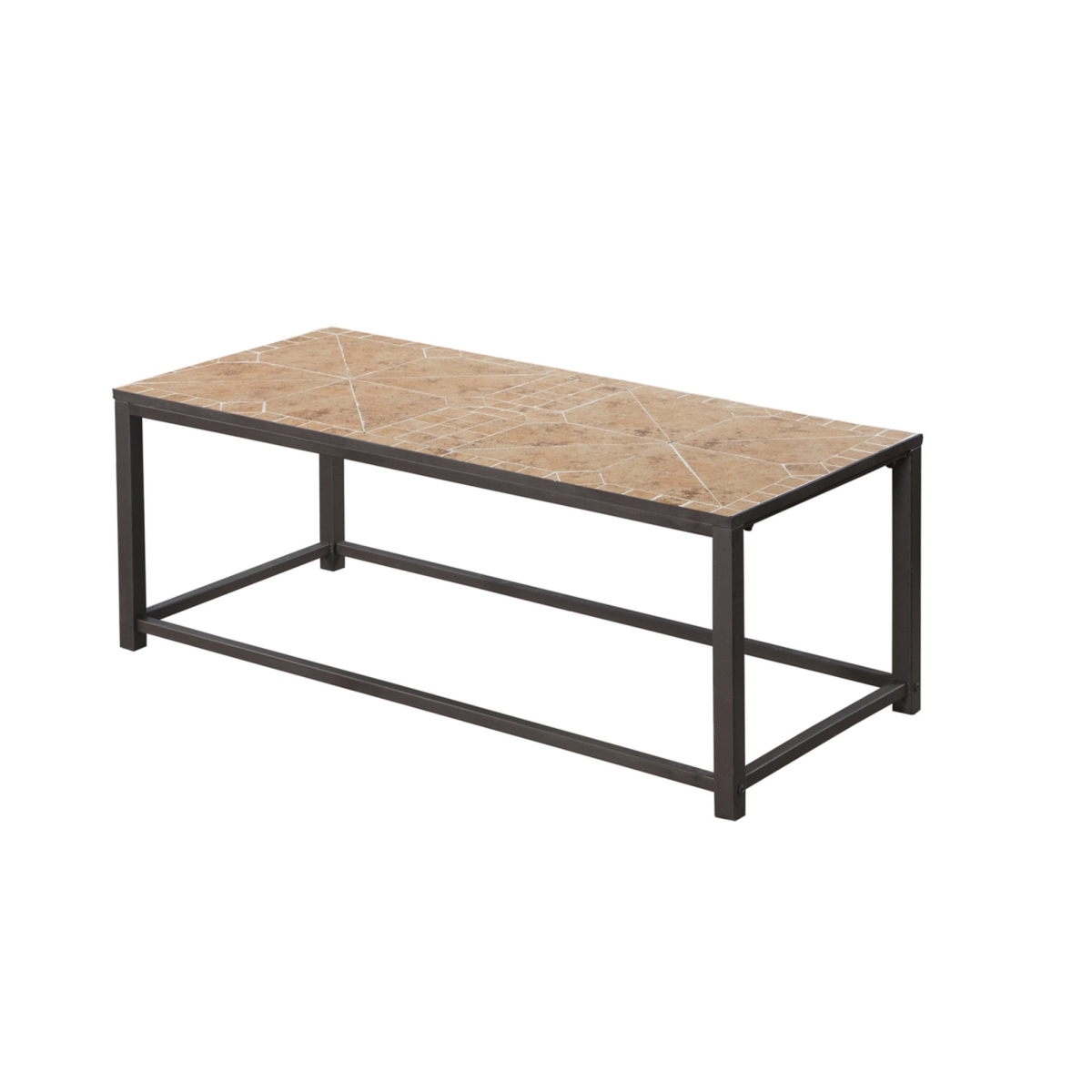 489957 42 in. Brown Rectangular Coffee Table