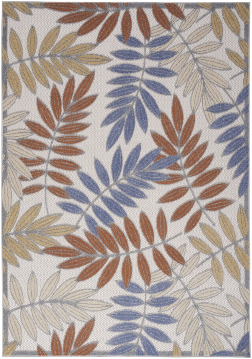 5 x 7 ft. Cream Floral Power Loom Area Rug