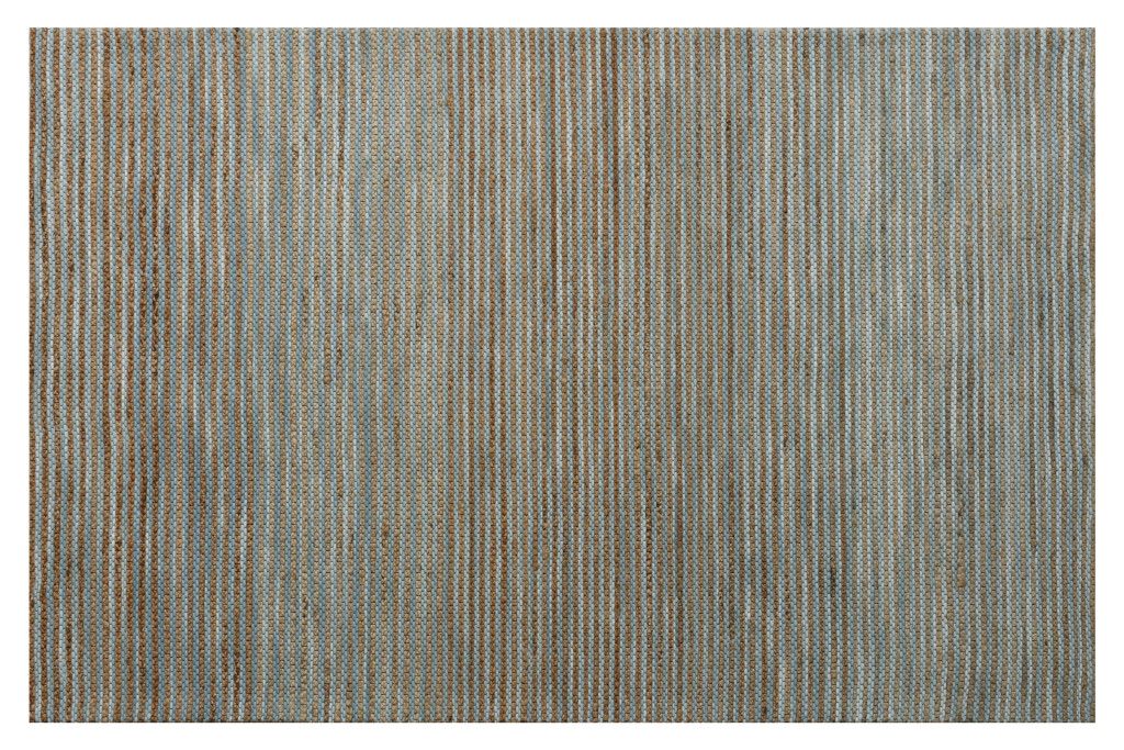 5 x 7 ft. Striped Hand Woven Rectangle Area Rug, Blue