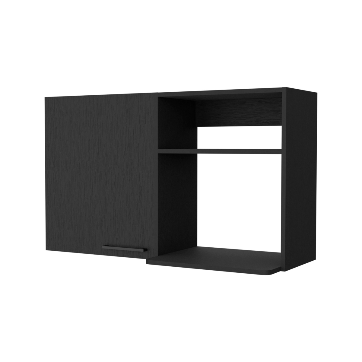 39 in. Accent Cabinet with Two Shelves, Black