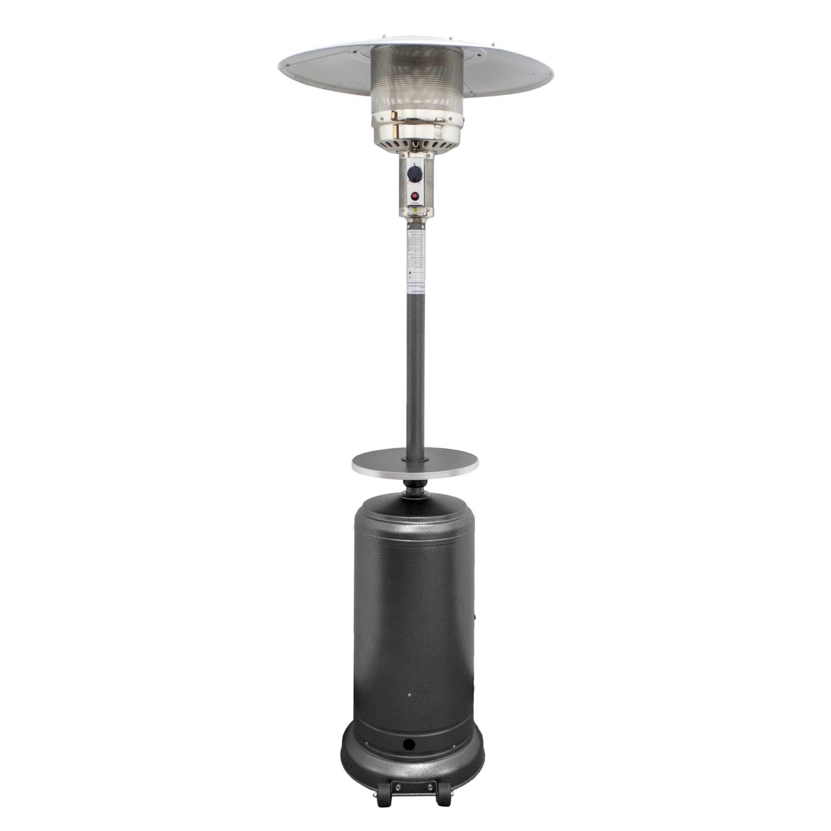 48000 BTU Steel Propane Cylindrical Pole Standing Patio Heater, Silver -  Pipers Pit, PI3642929