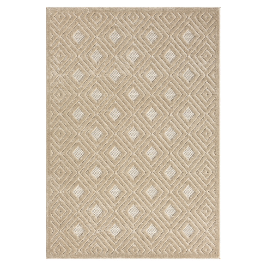 8 x 10 ft. Geometric Rectangle Area Rug, Beige