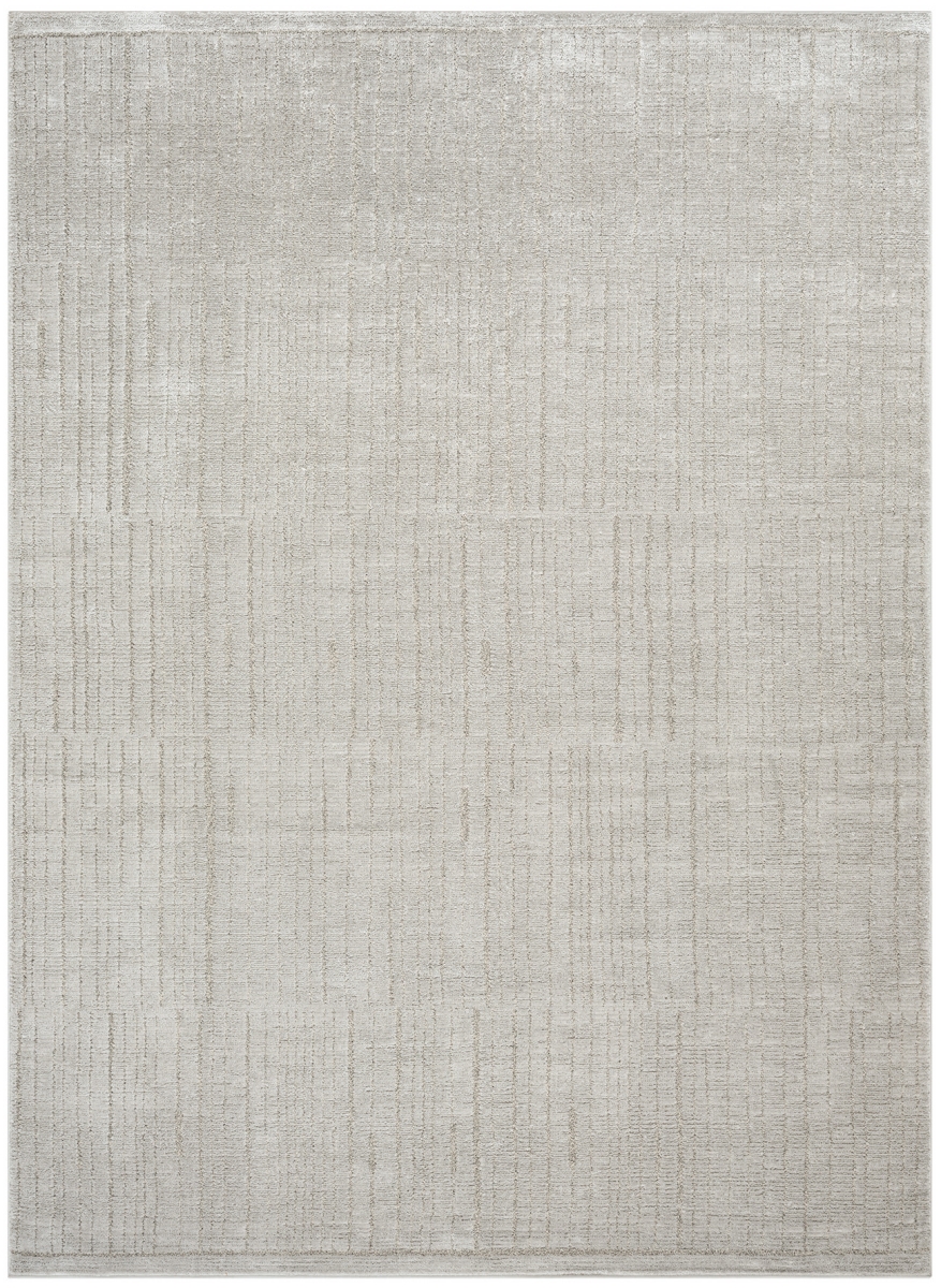 8 x 10 ft. Abstract Power Loom Rectangle Area Rug, Gray & Ivory