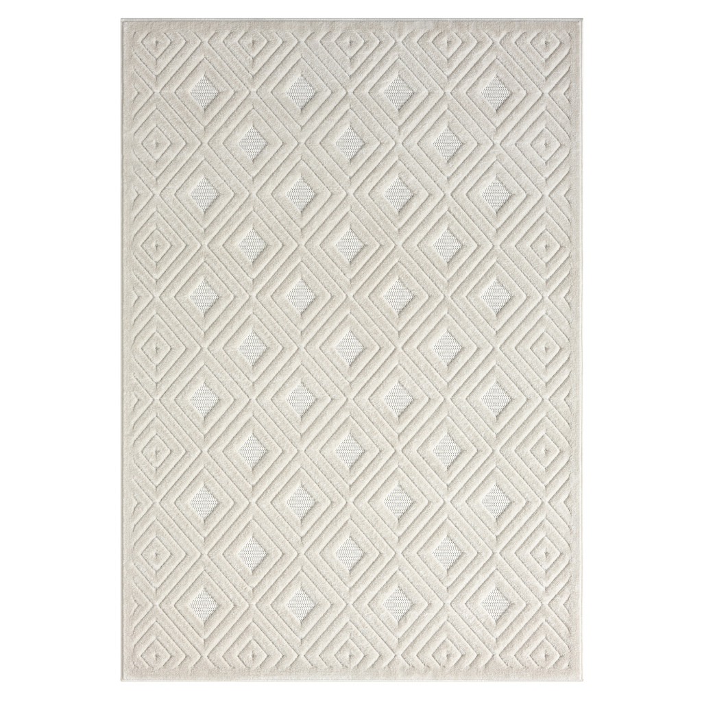 8 x 10 ft. Ivory Geometric Rectangle Area Rug