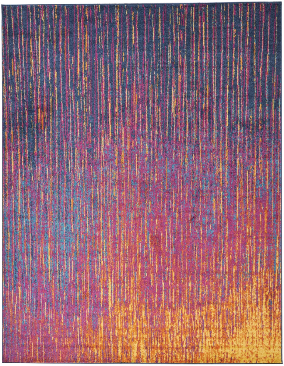 9 x 12 ft. Fuchsia Abstract Power Loom Rectangle Area Rug