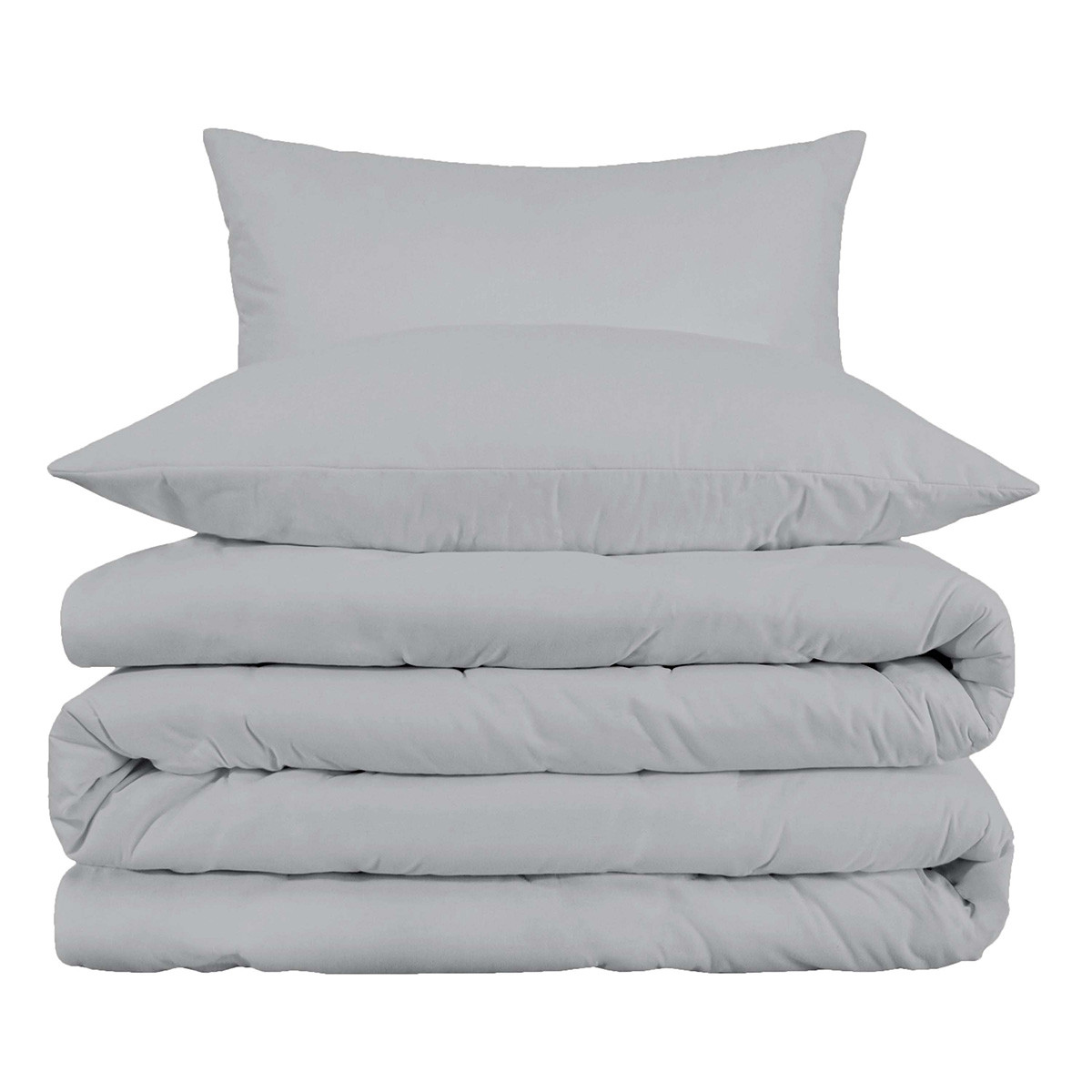 11 x 9 x 4.5 in. Light Gray King Size Cotton Blend 1000 Thread Count Washable Duvet Cover Set