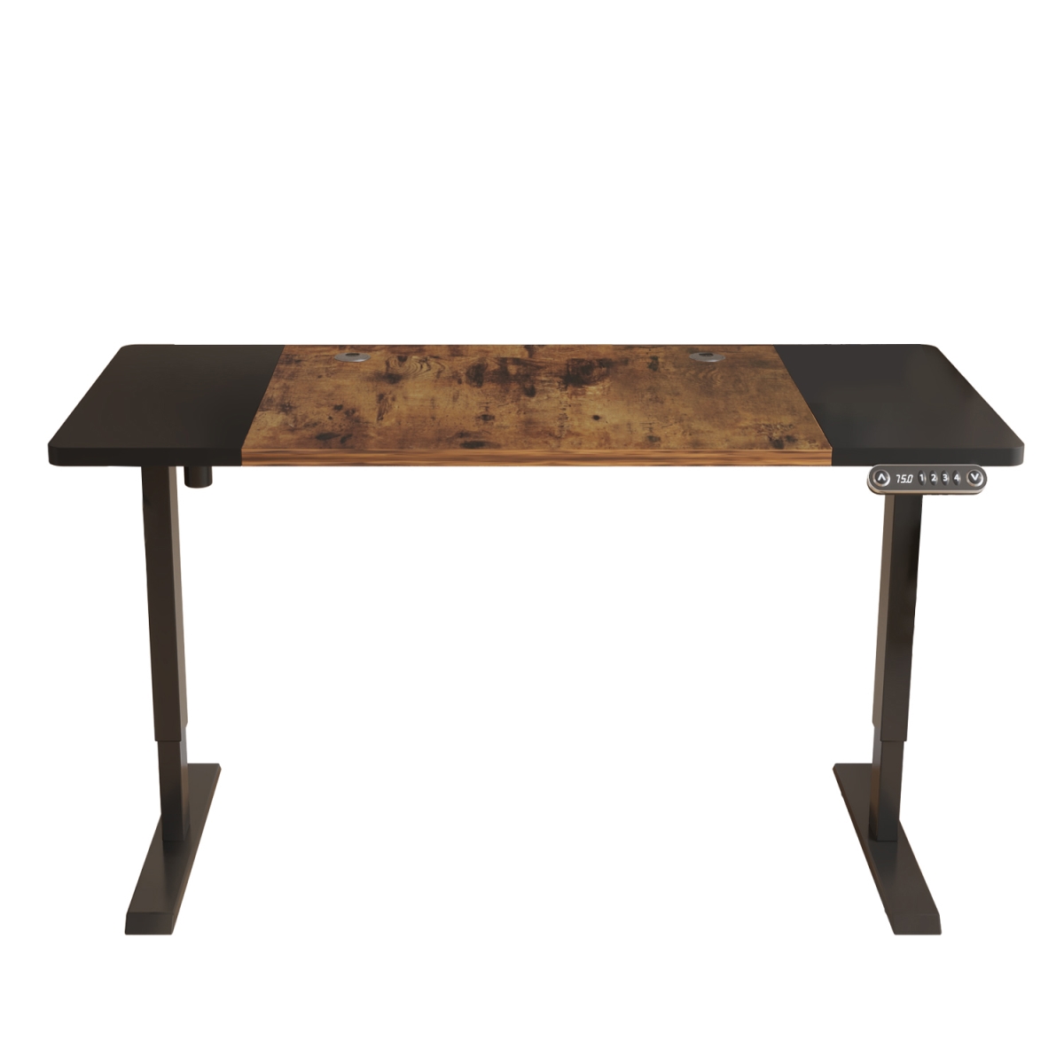 Picture of HomeRoots 528671 63 in. Adjustable Standing Desk&#44; Brown & Black