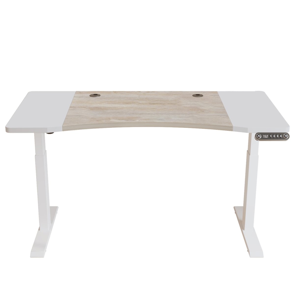 Picture of HomeRoots 528674 63 in. Adjustable Unique Standing Desk&#44; White