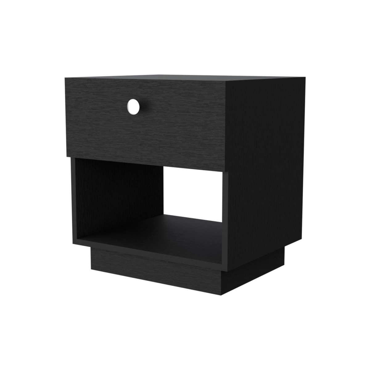 20 in. One Drawer Nightstand with Integrated Tech, Black