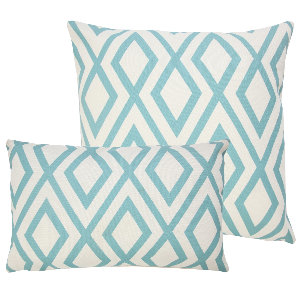20 x 20 in. Zippered Geometric Indoor & Outdoor Throw Pillow, Blue