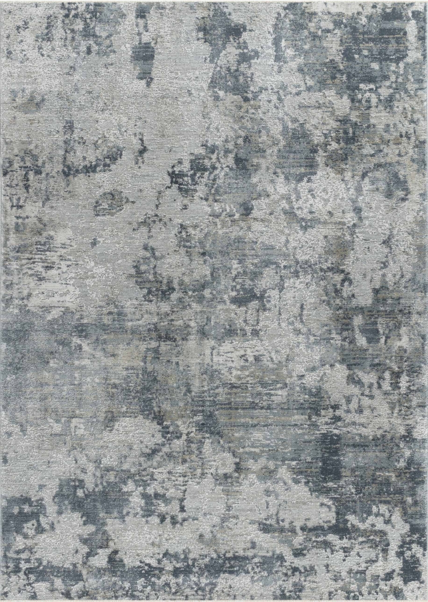 490422 5 x 8 ft. Abstract Power Loom Rectangle Area Rug, Blue