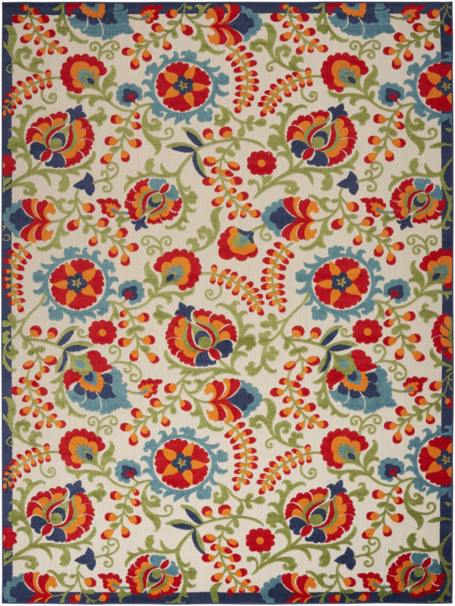 12 x 15 ft. Floral Power Loom Rectangle Area Rug, Beige