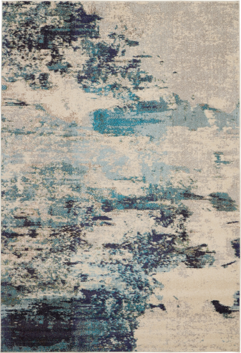 7 x 10 ft. Abstract Power Loom Rectangle Area Rug, Ivory
