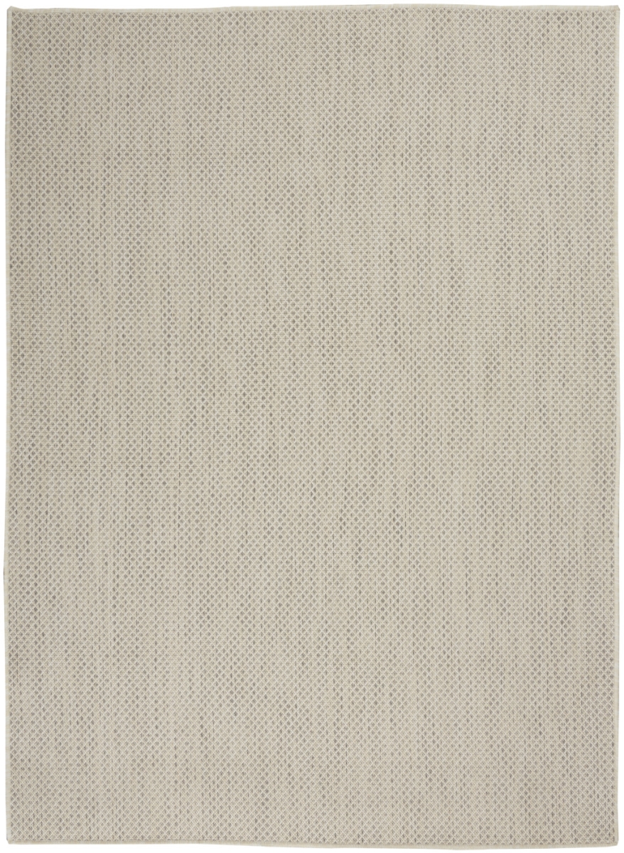 6 x 9 ft. Geometric Power Loom Rectangle Area Rug, Ivory