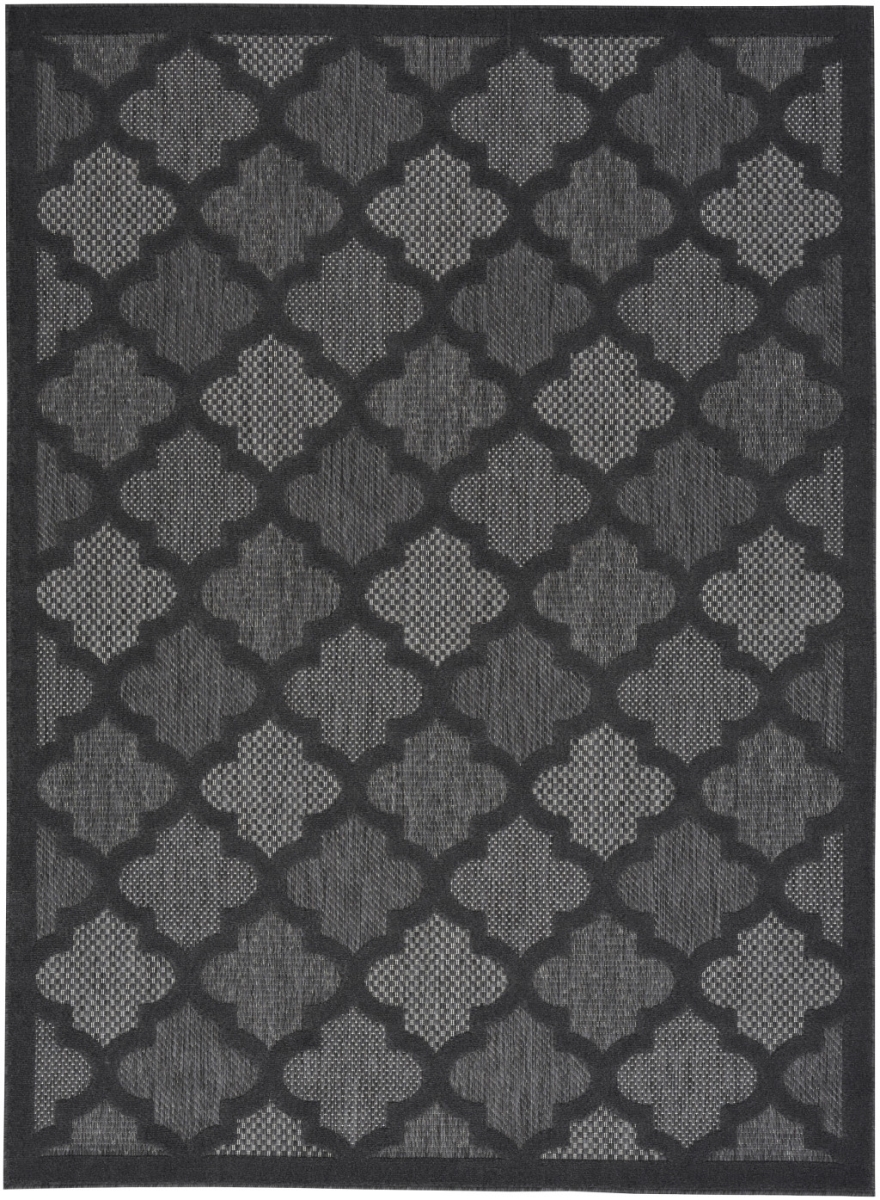 6 x 9 ft. Geometric Flatweave Rectangle Area Rug, Black